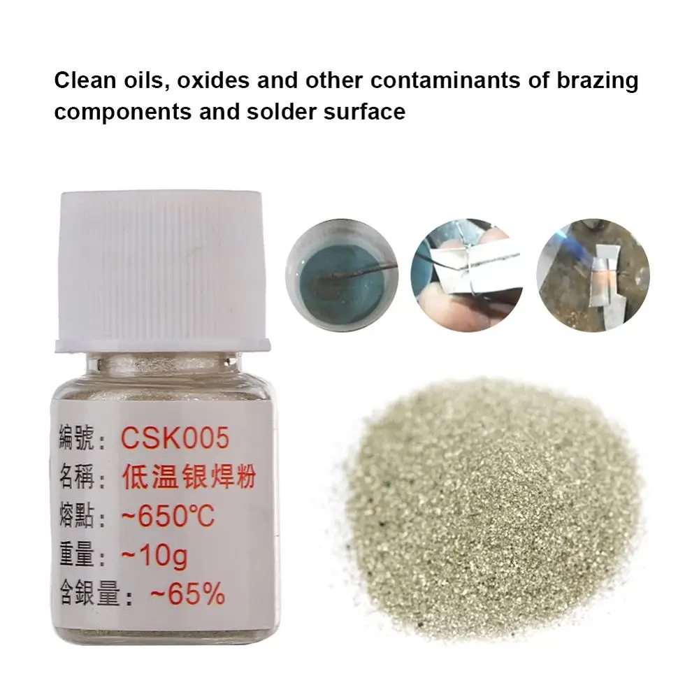 10g Silver Brazing Powder Resistant to Low Temperature Soldering Paste Jewelry Making Processing Weld Melt flux for Jewelers | Украшения и