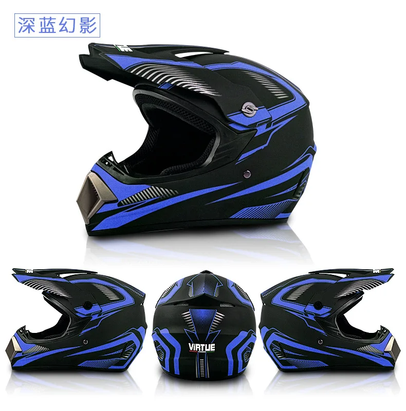 Взрослый велосипед для мотокросса casco capacetes мотоциклетный шлем atv dirt BIKE крест мотокросс шлем внедорожный шлем мотоцикл - Цвет: blue