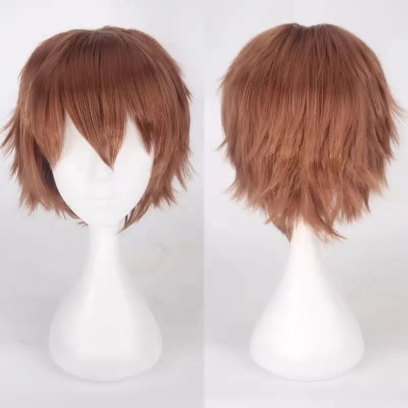 

Black White Purple Red Short Hair Cosplay Wig Male Party 30 Cm High Temperature Fiber Synthetic Hair Wigs
