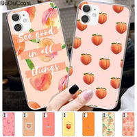 chenel fruit peach coque shell phone case for iphone 8 7 6 6s plus x xs max 5 5s se xr 11 cover
