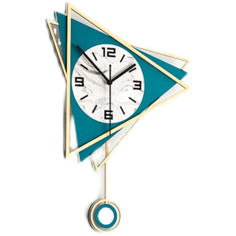 

Unique Nordic Wall Clock Modern Design Luxury Acrylic Geometric Home Wall Clocks Study Balcony Klok Wall Decoration EH60WC