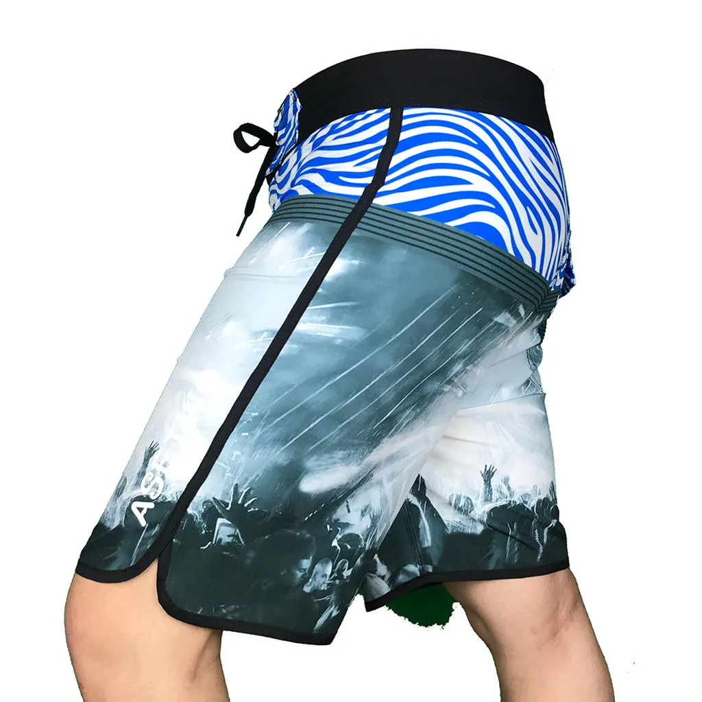 Мужские спортивные короткие пляжные шорты Бермуды для серфинга плавки-боксеры