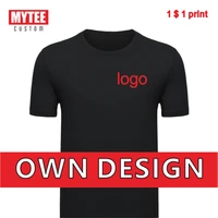 mytee 2021 summer new 100 cotton logo custom company logo embroideryprinting men causal o neck high quality classical tops