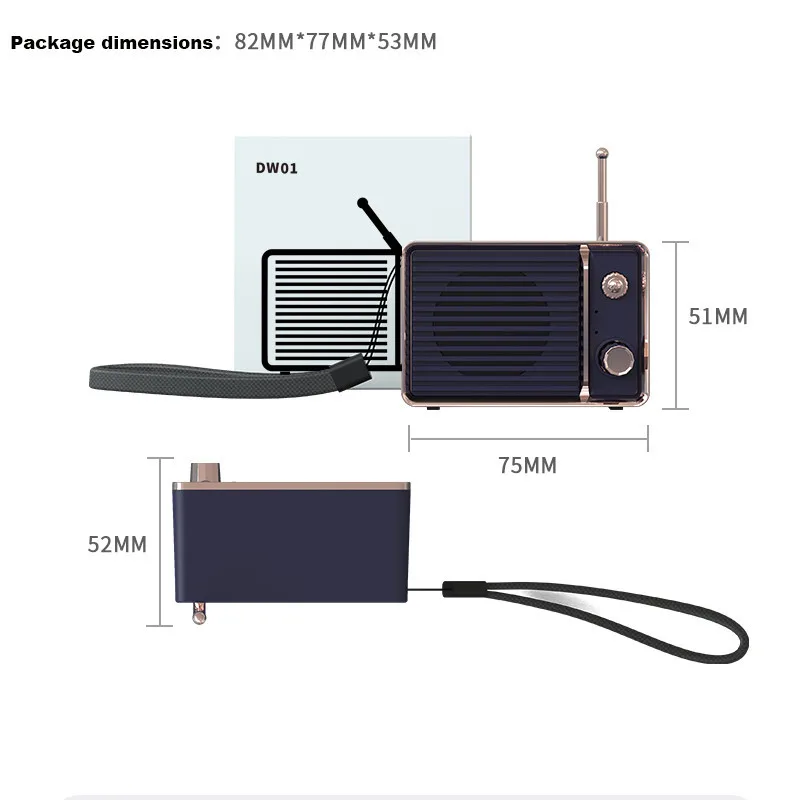 VOBERRY Ретро часы стерео Bluetooth динамик поддержка USB TF карта мобильный телефон музыка