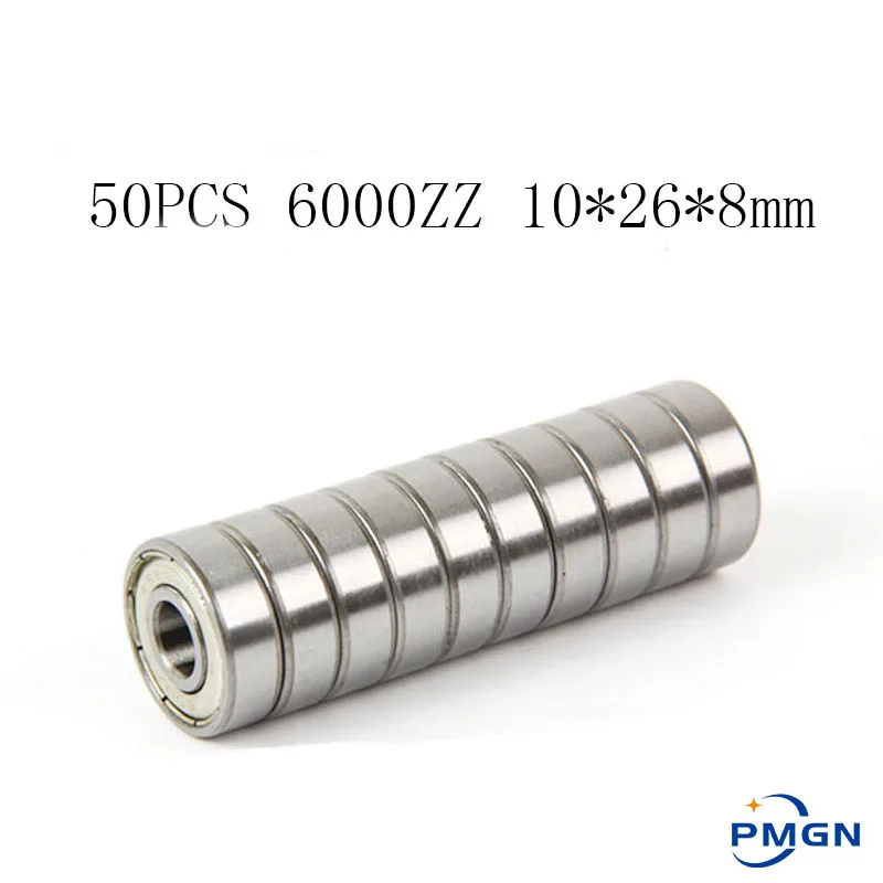 

50PCS 6000ZZ Bearing ABEC-5 10x26x8 mm Deep High quality Groove 6000 ZZ Ball Bearings 6000Z 80100 Z 6000z bearing