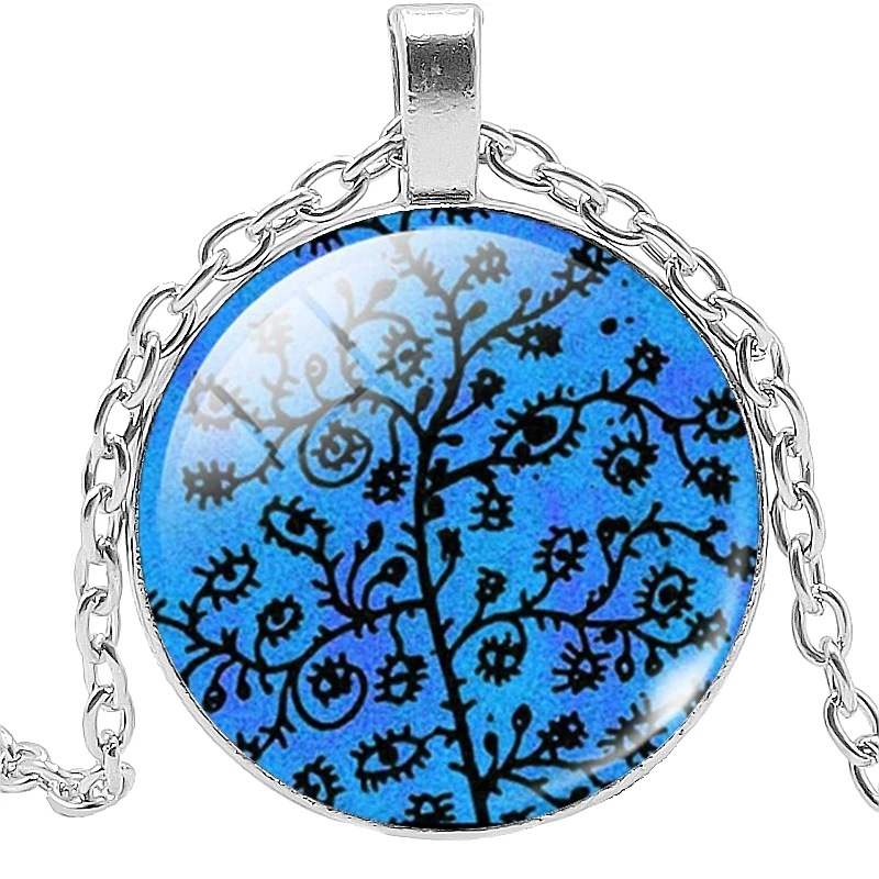 2019 Новое дерево жизни Стекло выпуклая круглая Мужская ожерелье для женщин кулон