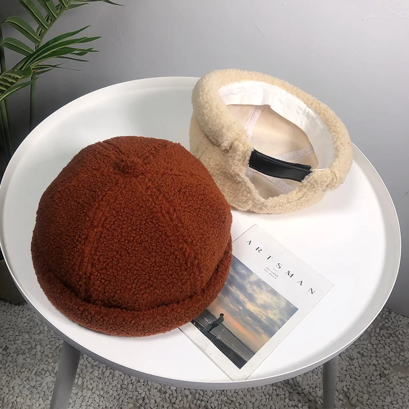 Мужская повседневная однотонная шляпа без полей уличная в стиле хип хоп из