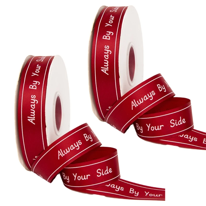 

2 Rolls 50 Yards Satin Wrapping Ribbon for Wedding Favor Craft Gift Wrap Valentine's Day Mother's Day Party Supplies K3ND