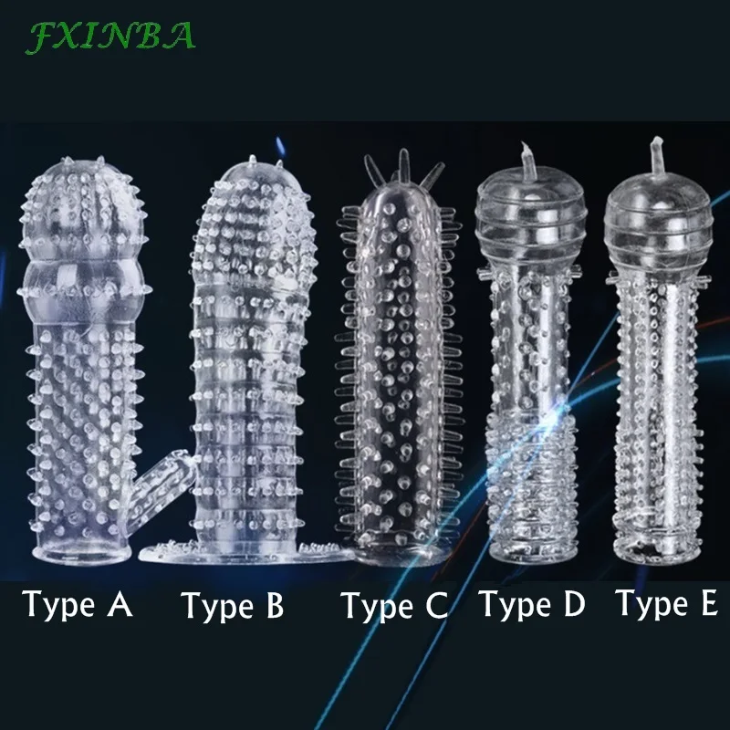Расширитель для пениса FXINBA многоразовый презерватив с шипами увеличения мужской