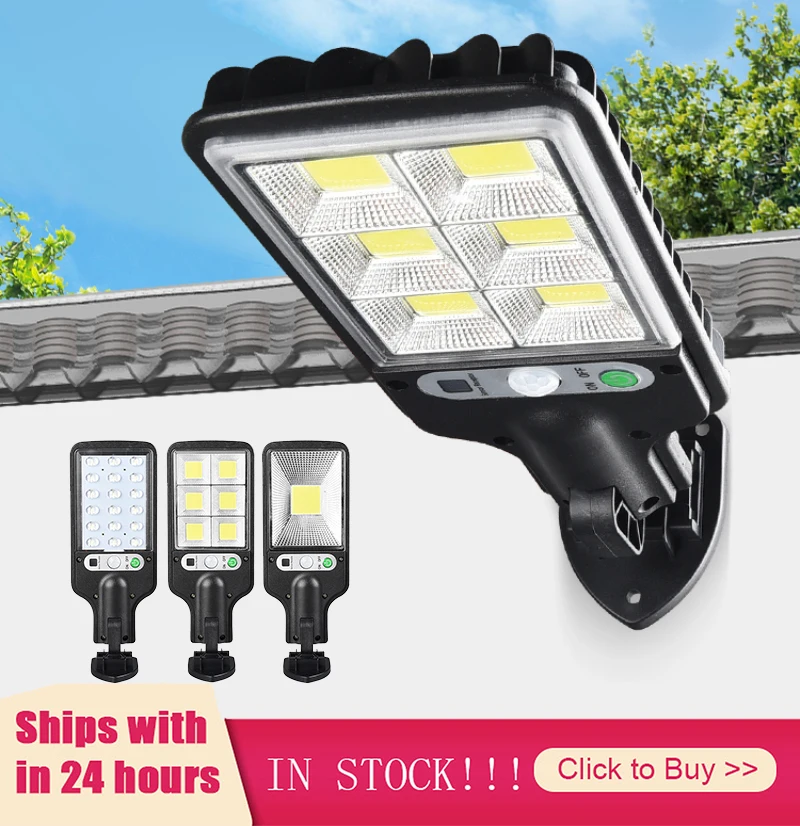 

COB/LED Solar Light Outdoor Solar Lamp Powered Sunlight Wall Light Waterproof PIR Motion Sensor Street Light Garden Decoration