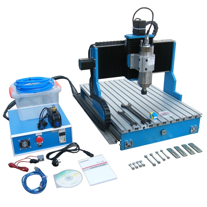 

Linear Guide Rail 6040 CNC milling drilling machine 1500w spindle Z-Axis Stroke 120mm work for metal stone wood