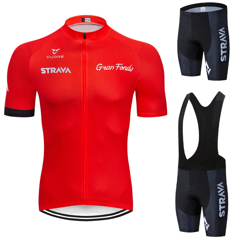 Женский спортивный костюм STRAVA Pro Team комплект из дышащего Джерси с коротким
