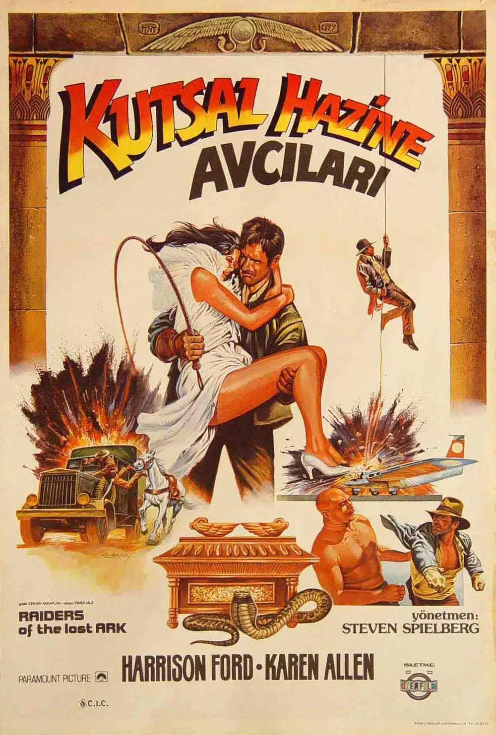 Картина из фильма 1981 Raiders of THE Lost Ark Silk постер декоративная стена живопись 24x36