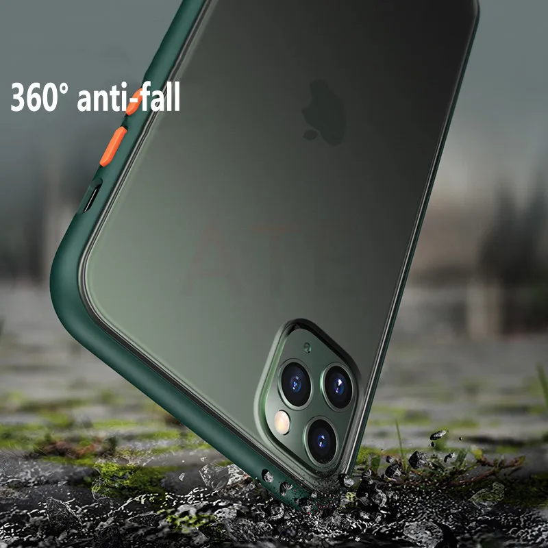 Противоударный прозрачный Гибридный Силиконовый чехол для телефона iPhone 11 Pro Max X Xr Xs Max 8 7 Plus 11 Фирменная прозрачная мягкая задняя крышка
