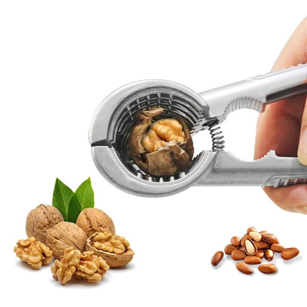 

1Pc Nutcracker Walnut Opener Metal Walnut Cracker With Non-Slip Handle V-Shaped Funnel Home Living Design Fruit Vegetable Tools