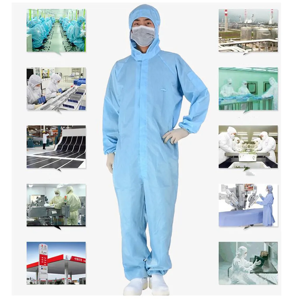 

Coverall Chemical Hazmat Isolation Suit Disposable Waterproof Polyester Protective Clothing Effective Bacteria S/M/L/XL/XXL/XXXL