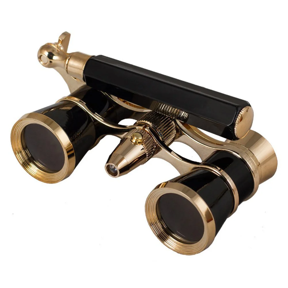 

Opera Theater Horse Racing 3X25 Glasses Binocular Telescope with Handle & Accessory Kit (Pearl White)