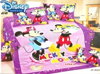hot mickey mouse bedding sets childrens boys bedroom decor single size bed sheets pink quilt duvet covers 34 pcs no filler