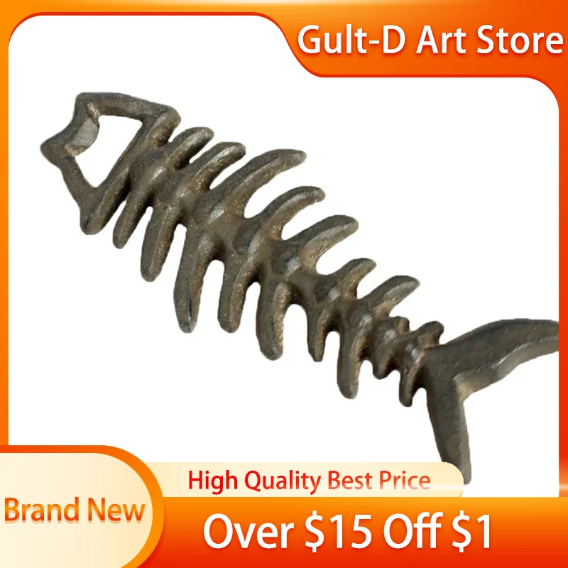 

European Retro Cast Iron Crafts Fishbone Bottle Opener Bar Restaurant Kitchen Beer Bottle Opener Creative Handmade