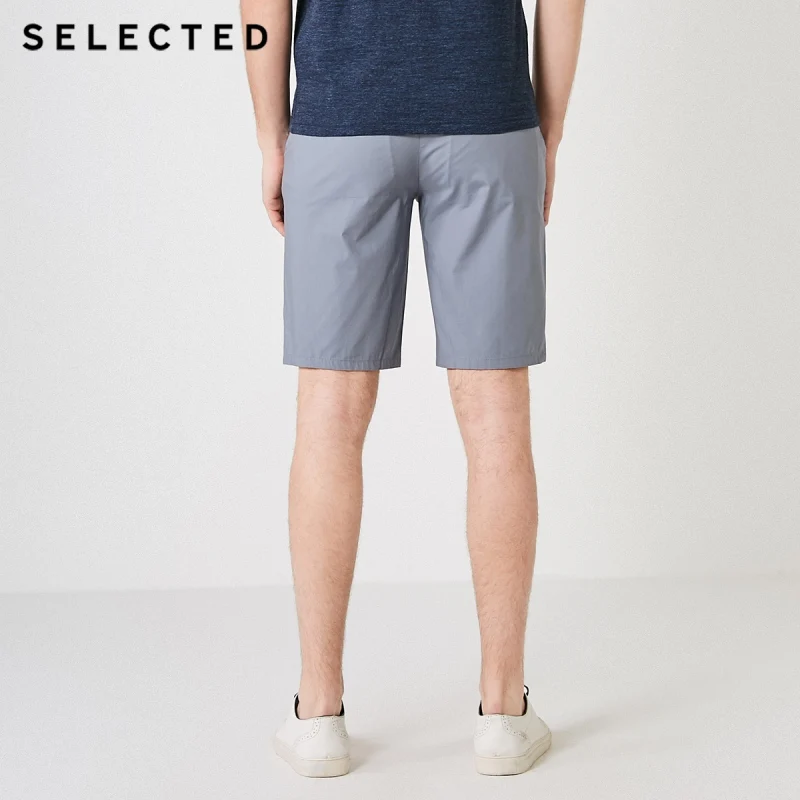 Мужские прямые однотонные повседневные шорты до колена размер S | 4192SH543 Мужская