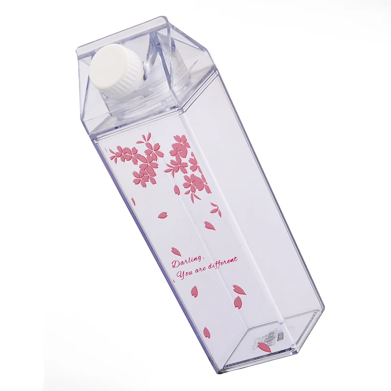 Портативная пластиковая бутылка для молока и воды прозрачная питья чашка