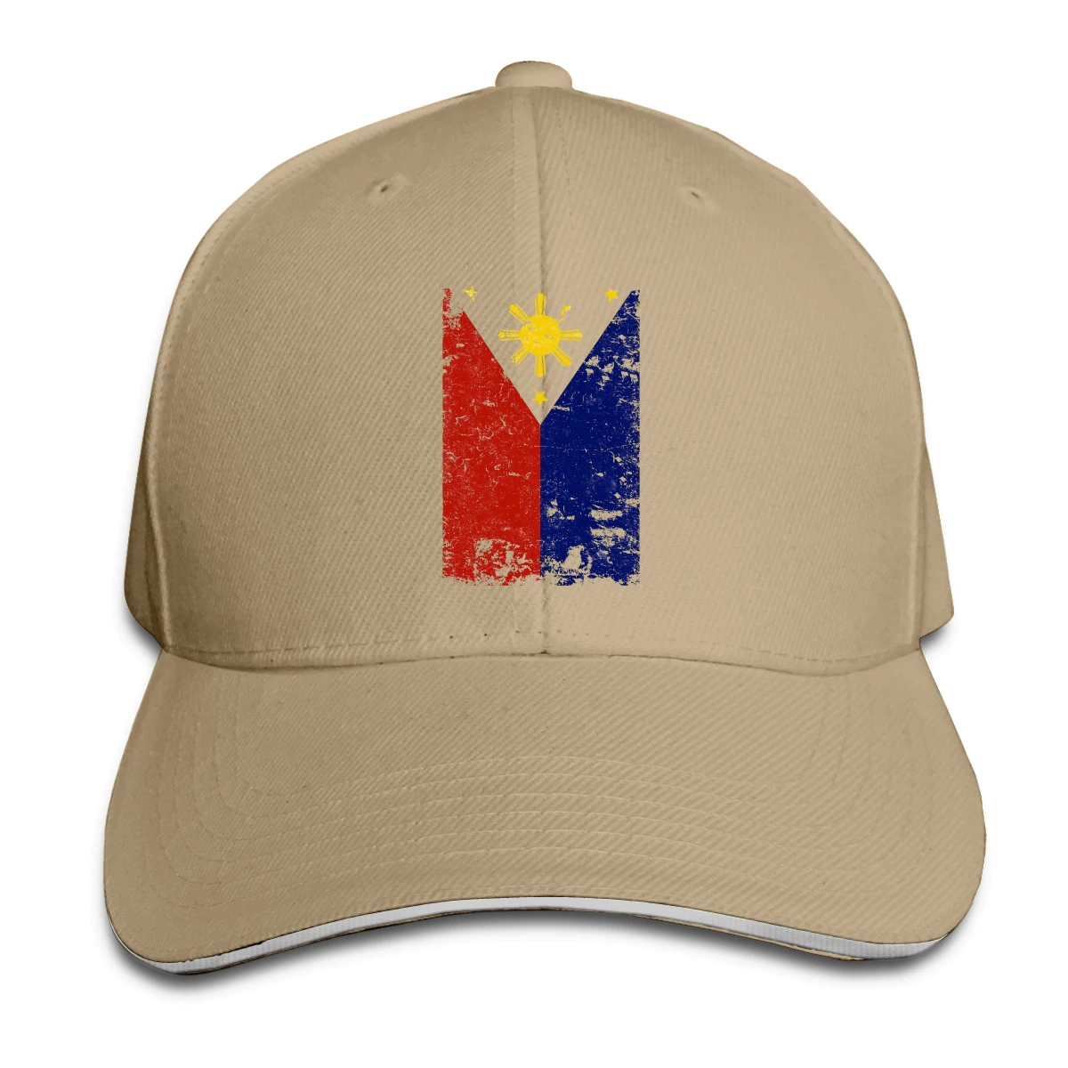 

Vintage Filipino Flag mans women's Fashionable breathable Hip hop caps