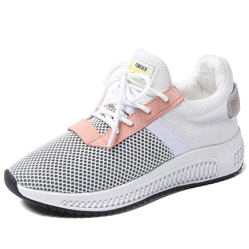 Женские кроссовки увеличивающие рост 4 см дышащая сетчатая женская обувь для