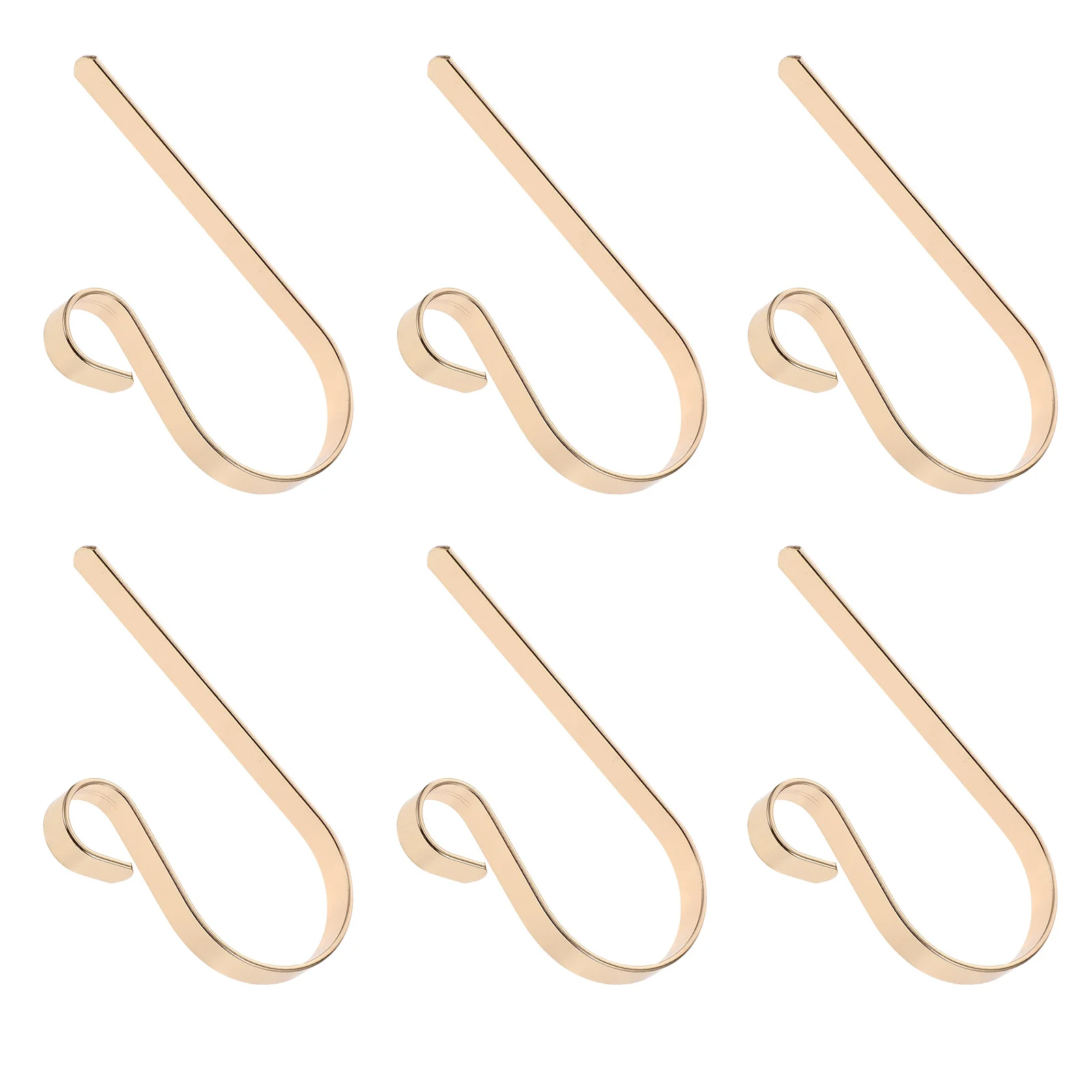 

6pcs Practical Fireplace Stocking Hooks Metal Stocking Hangers for Home Decor