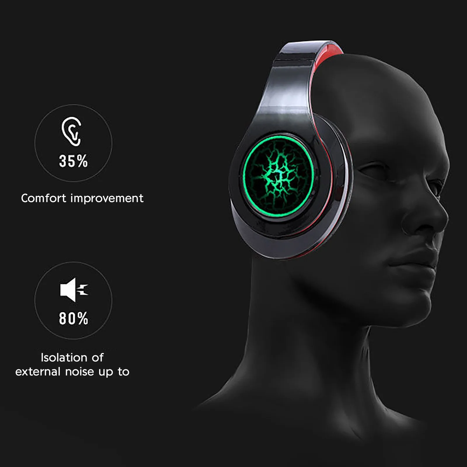 B20 Беспроводной Bluetooth 5 0 гарнитура 3 мм Интерфейс вулкана узор складная объемное