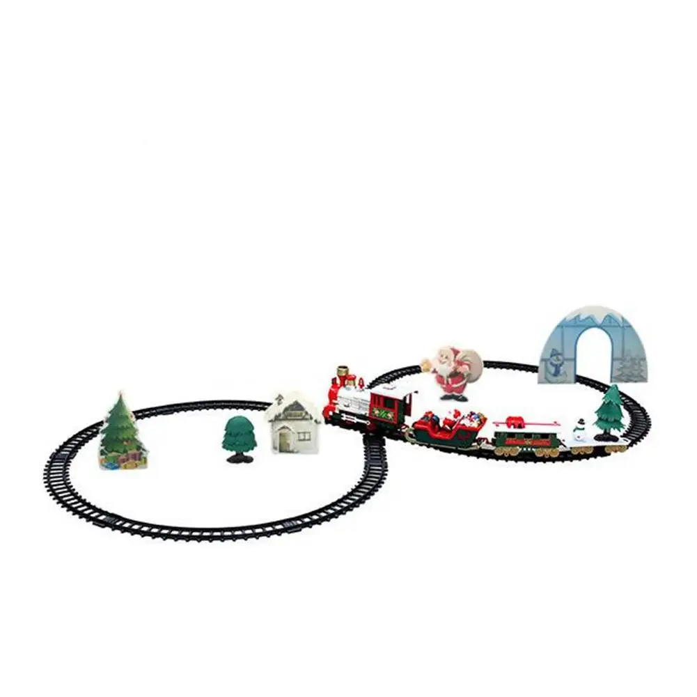 TWISTER.CK Christmas Toy Electric Track Train Santa Claus with Light and Music |