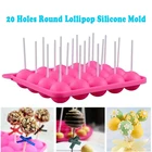 Силиконовая Круглая Форма для леденцов с 20 отверстиями, антипригарная форма для сферических тортов, шоколада, конфет, льда, кубиков, кухонный инструмент для выпечки