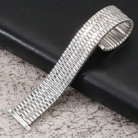 3 colors stainless steel watchbands silver elastic watch strap 20mm metal watch band strap replacement wrist watches bracelet