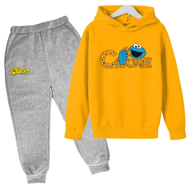 

Children's Hooded Sportswear Spring and Autumn Long-sleeved Cotton Boys and Girls Leisure Suit Two-piece Sports Suit