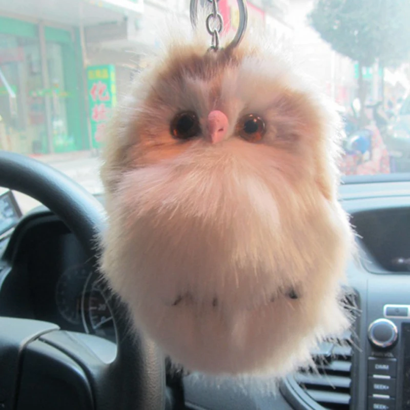 20 см Милая пушистая Сова Подвеска с помпоном брелок кукла женское кольцо для