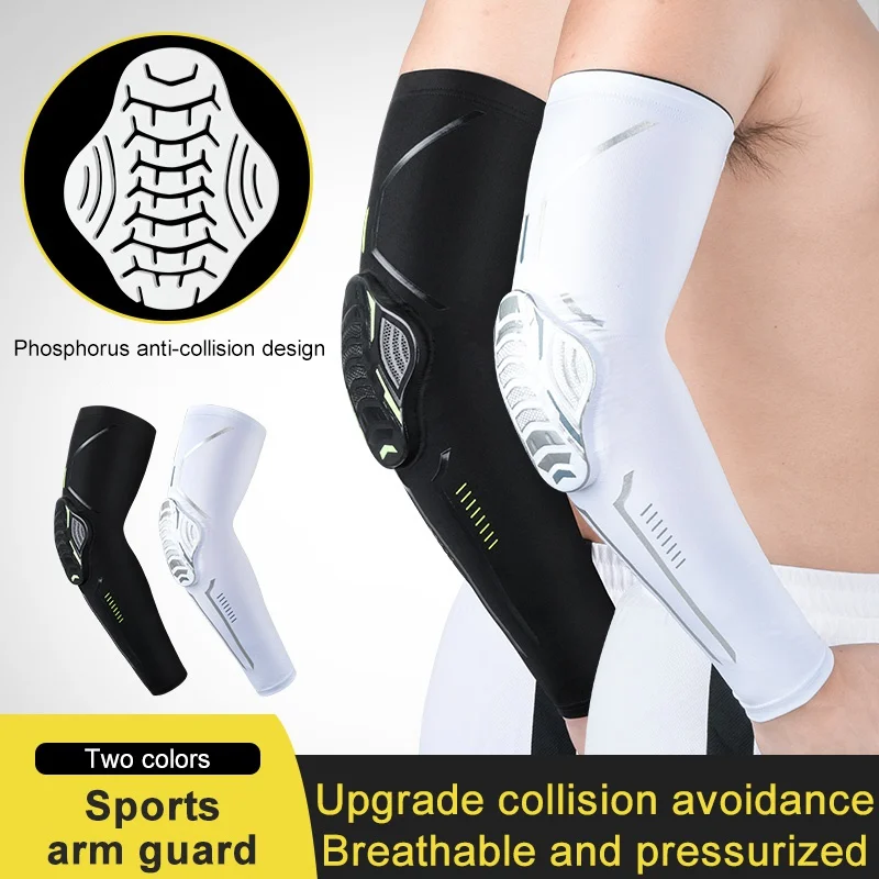 

One PCS Sports Stretch Honeycomb Arm Guard Anti-Collision Pressure Elbow Cover Pad Fitness Armguards Sports Cycling Arm Warmers