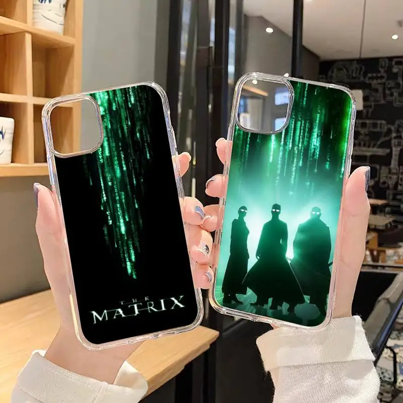 Прозрачные чехлы для телефонов с изображением классического фильма кода матрицы