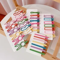 7pcsset simple candy color geometric hairpins korea hair clips for girls barrettes for hair women hairgrips hair ornaments 2022