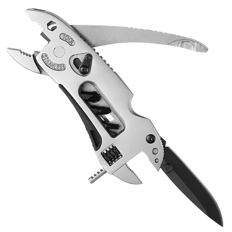 

Mack Walker Multi-functional Outdoor Knife with Multi-tool Pliers & Spanner Screwdriver Wrench Jaw Pliers Free Shipping