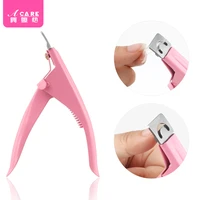 professional nail art clipper special type u word false tips edge cutters manicure colorful stainless steel nail art tools