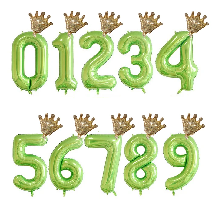 as picture 2pcs 40 дюймов шар с цифрами 1, 2, 3, 4, 5 цифр гелиевые шары из фольги для детского душа 1 день рождения, вечеринки, свадьбы, декоративные шары, принадлежности - Цвет: as picture 2pcs