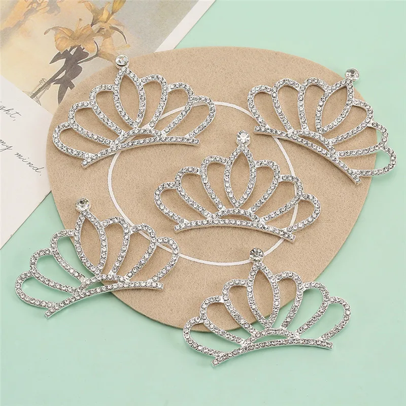 

10pcs/lot Rhinestone Crown Alloy Charms Pendants DIY Handmade Necklace For Jewelry Making Accessories