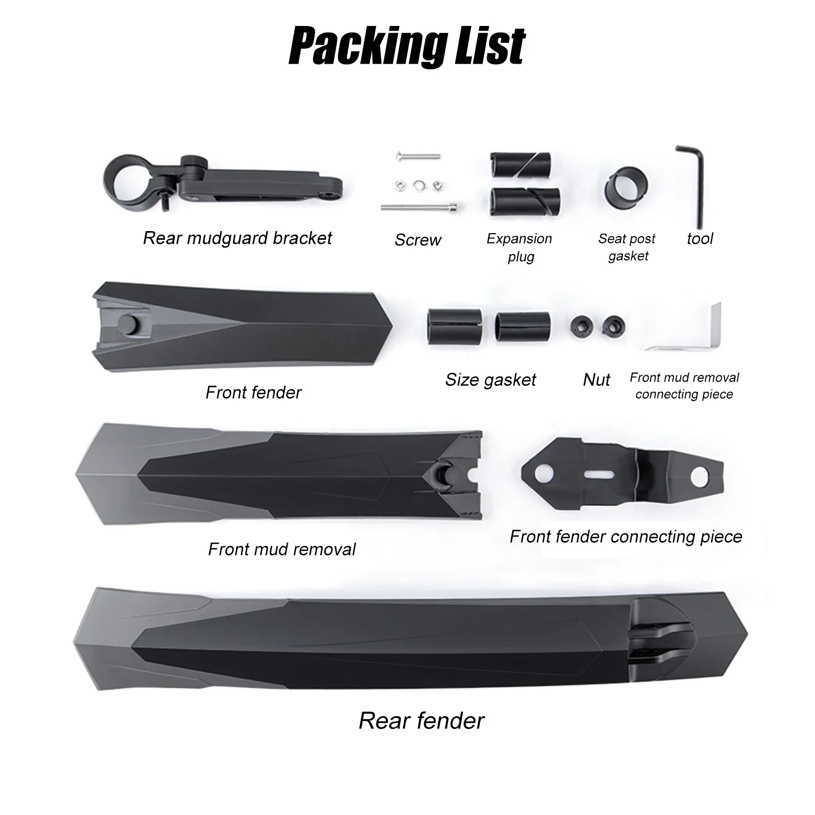 Набор крыльев брызговика для горного велосипеда расширенные удлиненные