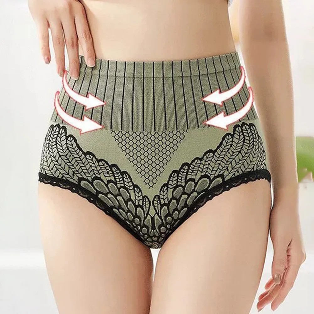 

Women's High-Waisted Underwear Polyamide Breathable Sensual Lingerie Abdomen And Hips Panties Comfortable Thong