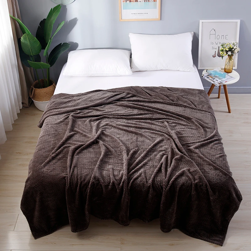 XC USHIO Flannel Fleece Throw Blanket Super Soft Warm Sofa/Bed Bedding Sheet Pineapple Plaid Bedspread Blankets 200*230cm | Дом и сад