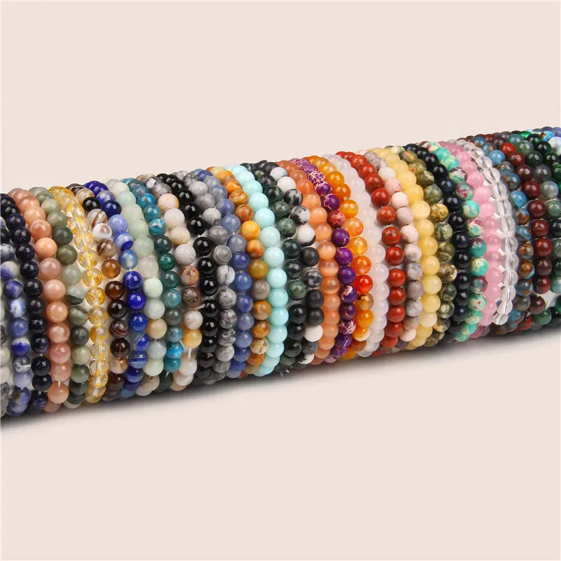 

Natural Stone Beads Bracelets Fashion 6mm Agates Quartz Crystal Stretch Bracelets Handmade Bangle For Women Men Gift Jewelry