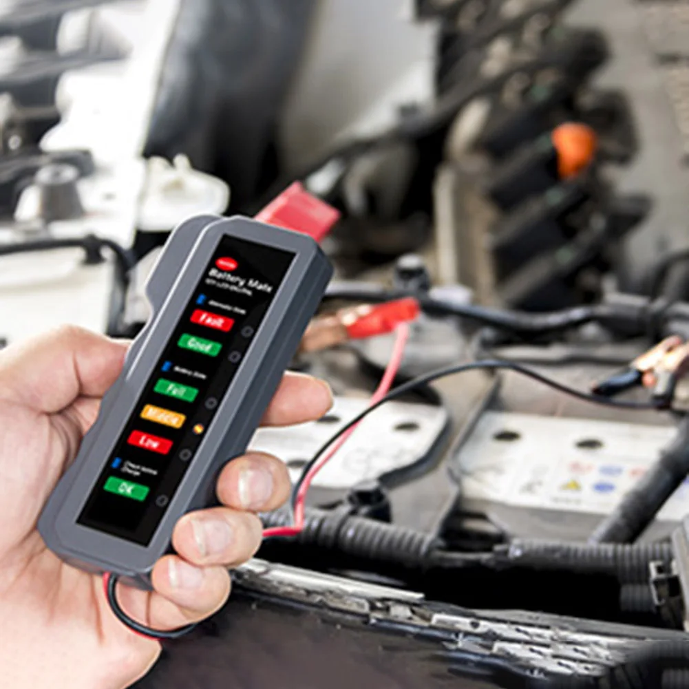 12V Автоматический цифровой Батарея эфир 6 светодиодный свет Портативный Тесты