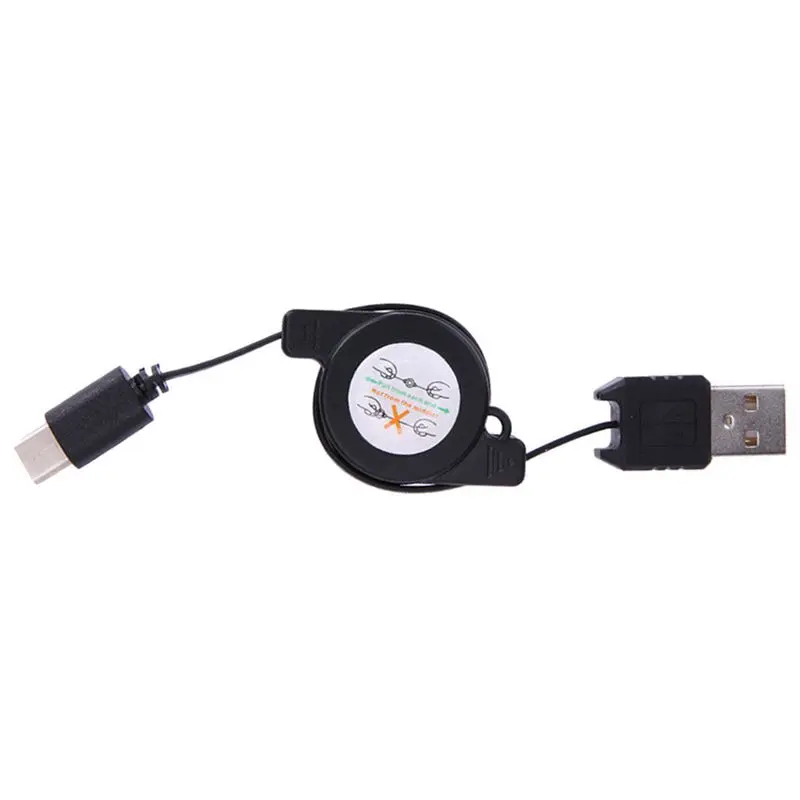 

USB Type C USB 3,1 выдвижной кабель зарядного устройства Type-C USB-C кабель черный