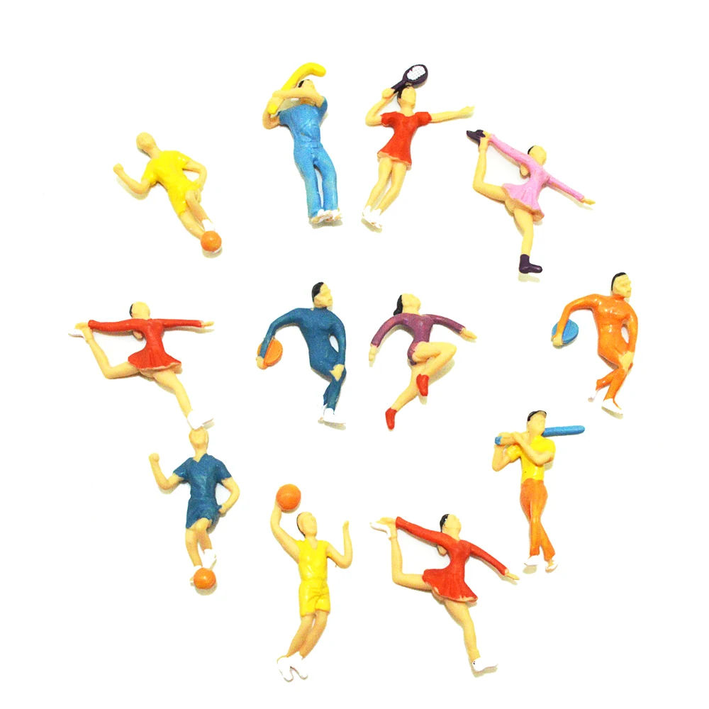 30 шт./лот макет спортсменов 1:50 миниатюрный цветной людей для диорама