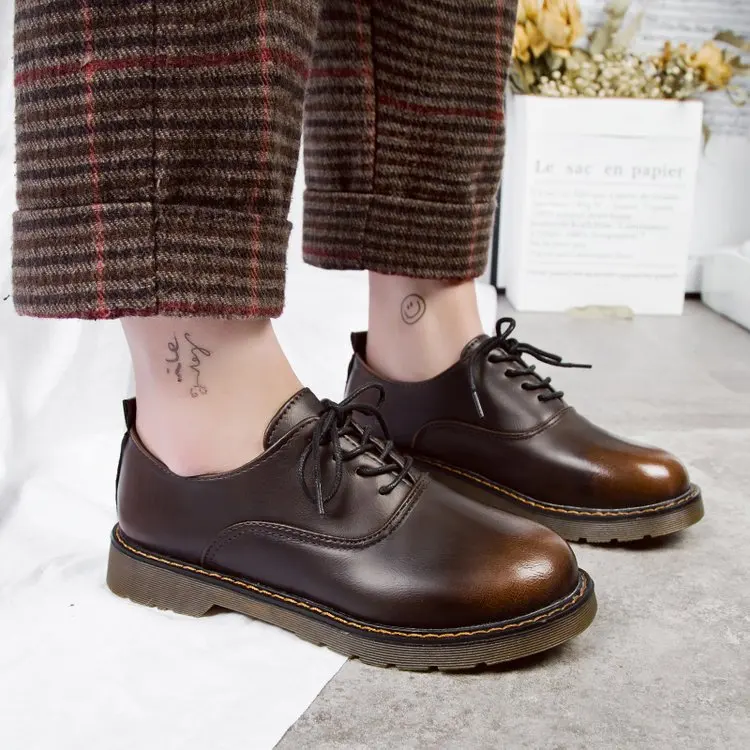 EAGSITY женские туфли дерби в британском стиле Повседневная рабочая обувь на