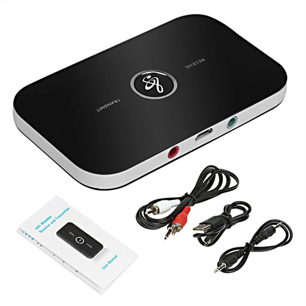 

2 in1 Wireless Transmitter & Receiver 3.5mm Wireless A2DP Car Home TV Stereo Audio Headset Adapter